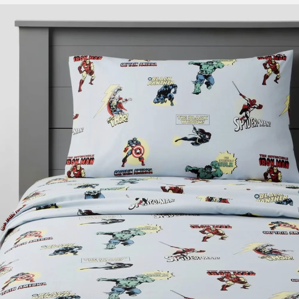 NEW Marvel Characters Kids' FULL Sheet Set The Marvel Collection by Pillowfort